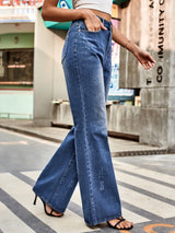 BEAUTIFUL I AM High Rise Bootcut Jeans with Pockets