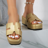 BEAUTIFUL I AM Open Toe Wedge Sandals Shoes