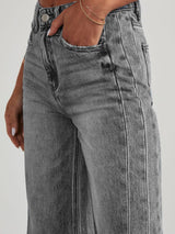 BEAUTIFUL I AM Raw Hem Wide Leg Jeans with Pockets