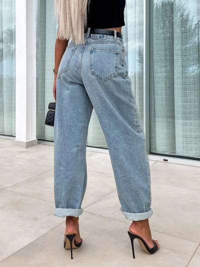 BEAUTIFUL I AM High Waist Wide Leg Jeans