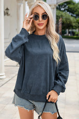 BEAUTIFUL I AM Round Neck Dropped Shoulder Sweatshirt