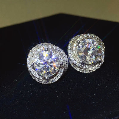 BEAUTIFUL I AM 6 Carat Moissanite Jewelry 925 Sterling Silver Earrings