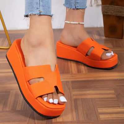 BEAUTIFUL I AM Open Toe Wedge Sandals Shoes