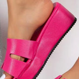 BEAUTIFUL I AM Open Toe Wedge Sandals Shoes