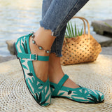 BEAUTIFUL I AM Printed Round Toe Flat Slip-Ons Shoes