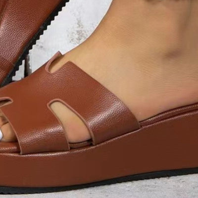 BEAUTIFUL I AM Open Toe Wedge Sandals Shoes