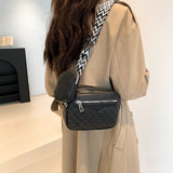 BEAUTIFUL I AM Stitching PU Leather Shoulder Bag