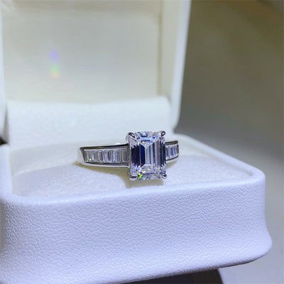 BEAUTIFUL I AM 3 Carat Moissanite Jewelry 925 Sterling Silver Ring