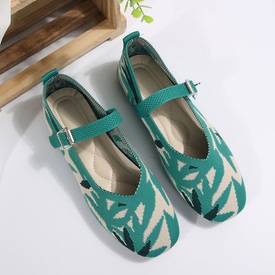 BEAUTIFUL I AM Printed Round Toe Flat Slip-Ons Shoes