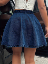 BEAUTIFUL I AM Buttoned Mini Denim Skirt Dress