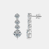 BEAUTIFUL I AM 4 Carat Moissanite Jewelry 925 Sterling Silver Earrings