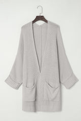 BEAUTIFUL I AM Waffle-Knit Long Sleeve Cardigan with Pocket