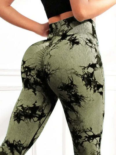 BEAUTIFUL I AM Tie-Dye High Waist Active Wear Leggings