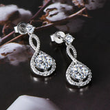 BEAUTIFUL I AM 1 Carat Moissanite Jewelry 925 Sterling Silver Earrings