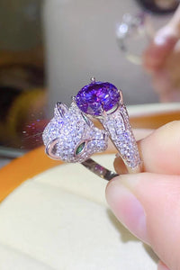 BEAUTIFUL I AM 2 Carat Moissanite Jewelry Adjustable Animal Bypass Ring