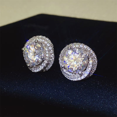 BEAUTIFUL I AM 6 Carat Moissanite Jewelry 925 Sterling Silver Earrings