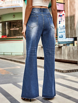 BEAUTIFUL I AM High Rise Bootcut Jeans with Pockets