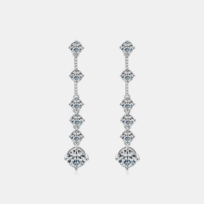 BEAUTIFUL I AM 4 Carat Moissanite Jewelry 925 Sterling Silver Earrings