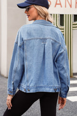 BEAUTIFUL I AM Pocketed Button Up Denim Jacket