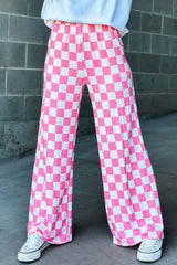 BEAUTIFUL I AM Checkered Wide Leg Pants