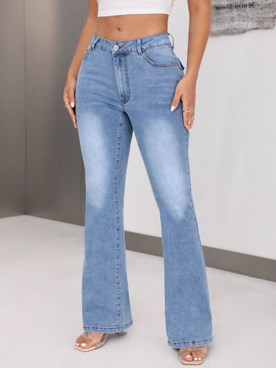 BEAUTIFUL I AM Bootcut Jeans with Pockets