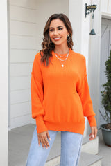 BEAUTIFUL I AM Round Neck Long Sleeve Sweater