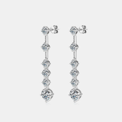 BEAUTIFUL I AM 4 Carat Moissanite Jewelry 925 Sterling Silver Earrings