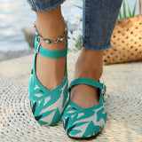 BEAUTIFUL I AM Printed Round Toe Flat Slip-Ons Shoes