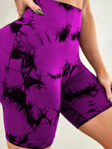 BEAUTIFUL I AM Tie-Dye High Waist Active Wear Shorts