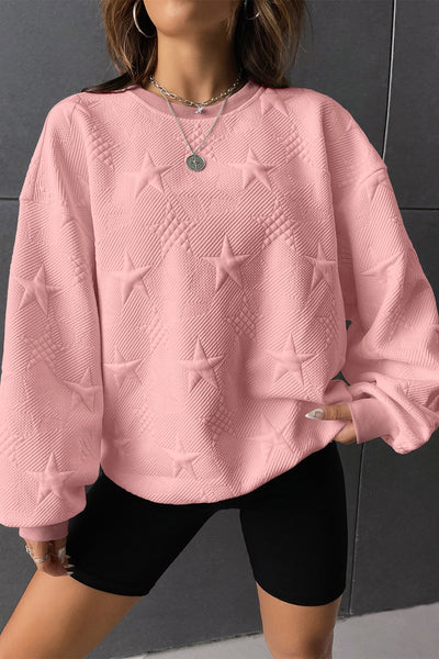 BEAUTIFUL I AM Star Lantern Sleeve Dropped Shoulder Sweatshirt