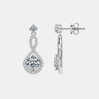 BEAUTIFUL I AM 1 Carat Moissanite Jewelry 925 Sterling Silver Earrings