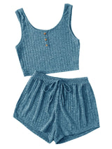 BEAUTIFUL I AM Scoop Neck Top and Lounge Shorts Set