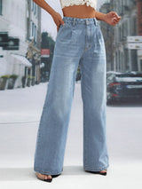 BEAUTIFUL I AM Wide Leg Jeans with Pockets