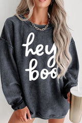 BEAUTIFUL I AM Round Neck Dropped Shoulder Graphic Sweatshirt