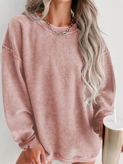 BEAUTIFUL I AM Round Neck Dropped Shoulder Sweatshirt