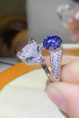 BEAUTIFUL I AM 2 Carat Moissanite Jewelry Adjustable Animal Bypass Ring