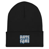 EG3BEATS HATE BECOMES FAME BLUE Cuffed Beanie Hat