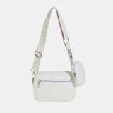 BEAUTIFUL I AM Stitching PU Leather Shoulder Bag