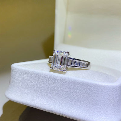 BEAUTIFUL I AM 3 Carat Moissanite Jewelry 925 Sterling Silver Ring