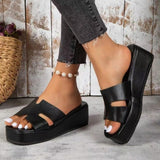 BEAUTIFUL I AM Open Toe Wedge Sandals Shoes