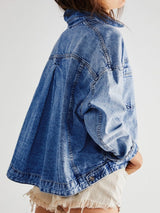 BEAUTIFUL I AM Pocketed Button Up Denim Jacket