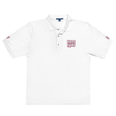 EG3BEATS HATE BECOMES FAME PINK Men's Premium Polo