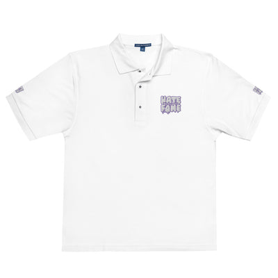 EG3BEATS HATE BECOMES FAME PURPLE Men's Premium Polo