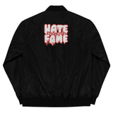 EG3BEATS HATE BECOMES FAME RED Premium Recycled Bomber Jacket