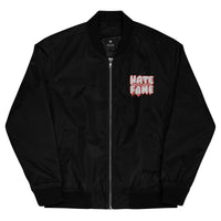 EG3BEATS HATE BECOMES FAME RED Premium Recycled Bomber Jacket