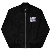 EG3BEATS HATE BECOMES FAME PURPLE Premium Recycled Bomber Jacket