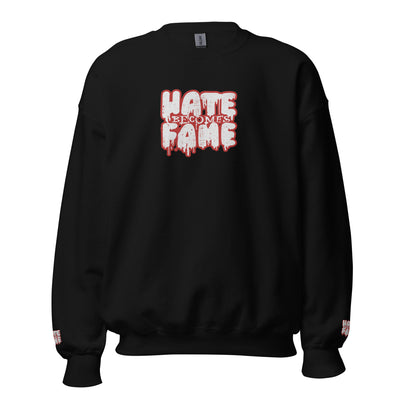 EG3BEATS HATE BECOMES FAME RED Unisex Sweatshirt