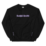 BEAUTIFUL I AM GIRL WHITE PURPLE Unisex Sweatshirt