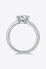 BEAUTIFUL I AM 1 Carat Moissanite Jewelry 925 Sterling Silver Solitaire Ring