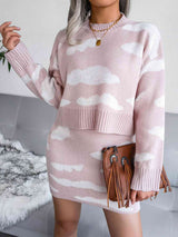 BEAUTIFUL I AM Cloud Sweater and Knit Skirt Dress Set